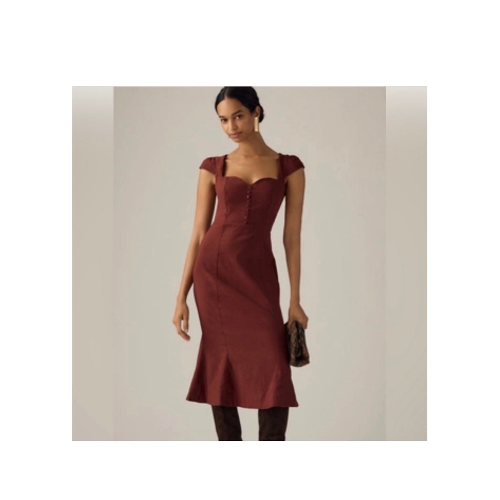 Maeve Anthropologie The Cecily Fit & Flare Sweetheart dress XXS Cocktail Preppy